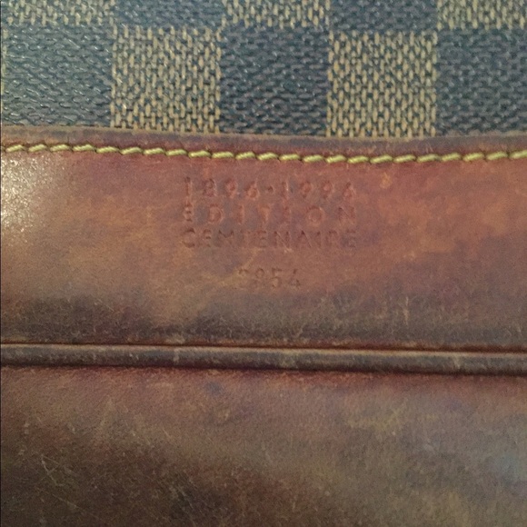 LOUIS VUITTON DAMIER CENTENAIRE VINTAGE BACKPACK LEATHER SHOULDER PURSE BAG Y2K - Picture 9 of 14